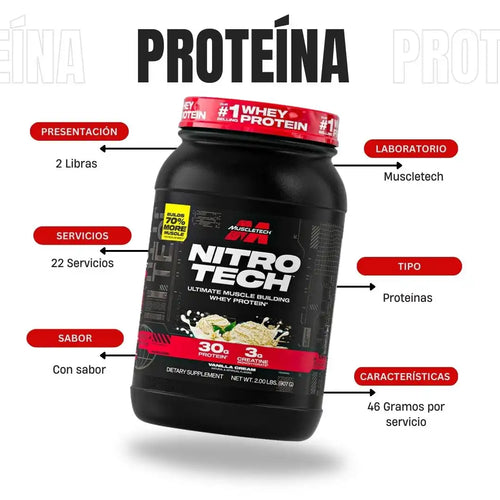 NITRO TECH WHEY PROTEIN 2LB